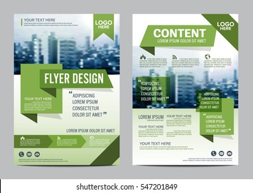 Greenery Brochure Layout design template. Annual Report Flyer Leaflet cover Presentation Modern background. illustration vector in A4 size