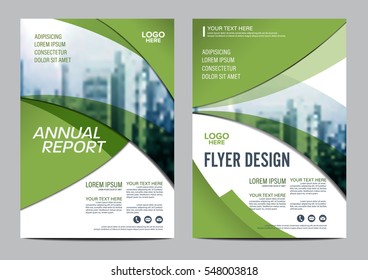 Greenery Brochure Layout design template. Annual Report Flyer Leaflet cover Presentation Modern background. illustration vector in A4 size