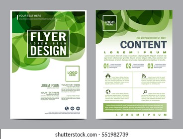 Greenery Brochure Layout design template. Annual Report Flyer Leaflet cover Presentation Modern background. illustration vector in A4 size