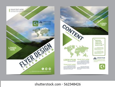 Greenery Brochure Layout design template. Annual Report Flyer Leaflet cover Presentation Modern background. illustration vector artwork