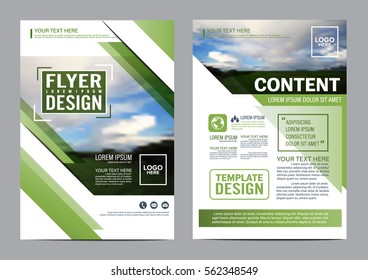 Greenery Brochure Layout design template. Annual Report Flyer Leaflet cover Presentation Modern background. illustration vector artwork