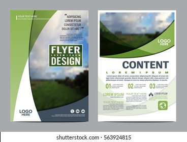 Greenery Brochure Layout design template. Annual Report Flyer Leaflet cover Presentation Modern background. illustration vector artwork