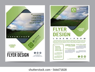 Greenery Brochure Layout design template. Annual Report Flyer Leaflet cover Presentation Modern background. illustration vector artwork