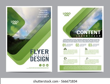Greenery Brochure Layout design template. Annual Report Flyer Leaflet cover Presentation Modern background. illustration vector artwork