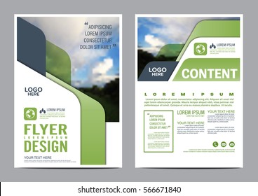 Greenery Brochure Layout design template. Annual Report Flyer Leaflet cover Presentation Modern background. illustration vector artwork