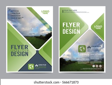 Greenery Brochure Layout design template. Annual Report Flyer Leaflet cover Presentation Modern background. illustration vector artwork