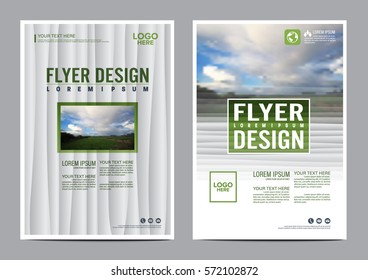 Greenery Brochure Layout design template. Annual Report Flyer Leaflet cover Presentation Modern background. illustration vector artwork