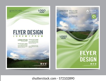 Greenery Brochure Layout design template. Annual Report Flyer Leaflet cover Presentation Modern background. illustration vector artwork