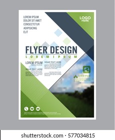 Greenery Brochure Layout design template. Annual Report Flyer Leaflet cover Presentation Modern background. illustration vector artwork