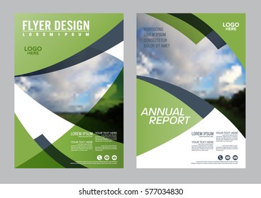 Greenery Brochure Layout design template. Annual Report Flyer Leaflet cover Presentation Modern background. illustration vector artwork