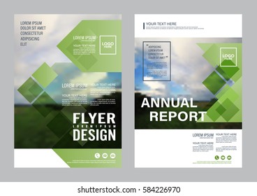 Greenery Brochure Layout design template. Annual Report Flyer Leaflet cover Presentation Modern background. illustration vector artwork