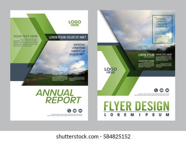 Greenery Brochure Layout design template. Annual Report Flyer Leaflet cover Presentation Modern background. illustration vector artwork