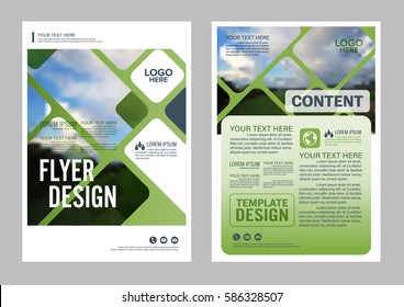 Greenery Brochure Layout design template. Annual Report Flyer Leaflet cover Presentation Modern background. illustration vector artwork
