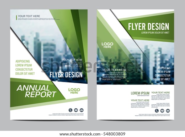 Greenery Brochure Layout Design Template Annual Stock Vector (royalty 