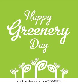 Greenery Day Logo Vector Template