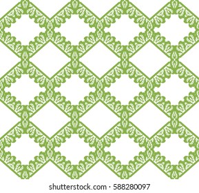 Greenery eco rhombus seamless pattern background vector illustration. Spring color, wrapping paper design.