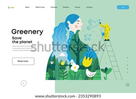Similar – Image, Stock Photo woman painting Artistic environmental awareness