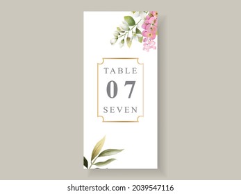 Greenery floral hand drawn wedding invitation template