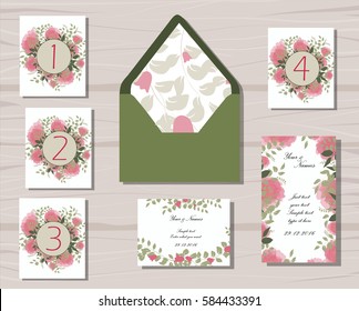 greenery and floral wedding patterns vector design