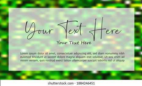 Greenery greeting, invitation card template design, dark green leaves with white square frame on white background