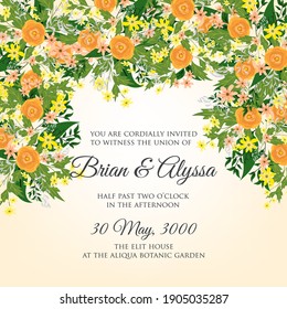 Greenery herbal spring wedding invitations 