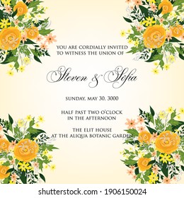 Greenery herbal spring wedding invitations 