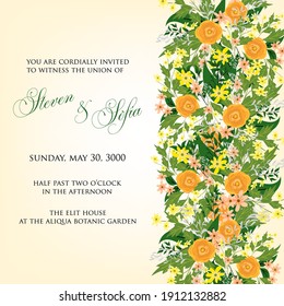 Greenery herbal spring wedding invitations 