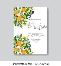 Invitaciones a bodas de primavera de hierbas verdes 