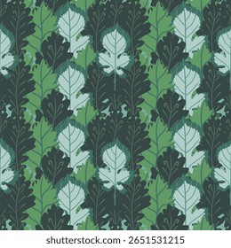 greenery leaves hand drawn pattern design 
