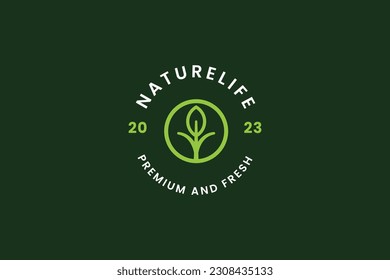 greenery logo vector icon illustration