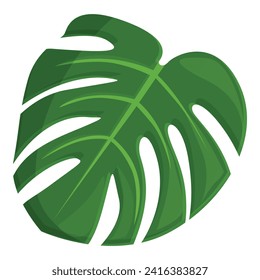 Greenery plant icon cartoon vector. Leaf tropical plant. Residence blossom