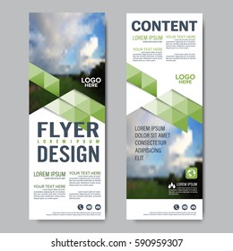 greenery roll up layout template. flag flyer business banner backdrop design. vector illustration background