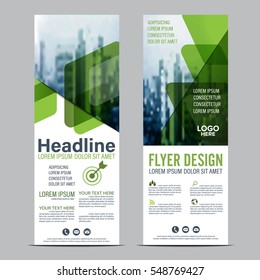 Greenery Roll up layout template mock up. flag flyer banner backdrop design. vector illustration background