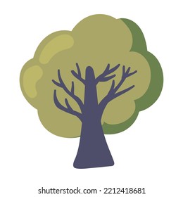 greenery tree cartoon icon isolated