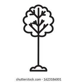 greenery tree foliage nature ecology icon vector illustration