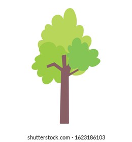 greenery tree foliage nature ecology icon vector illustration