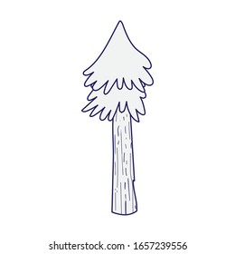 greenery tree plant foliage forest icon design vector illustration line style