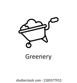 Greenery vector Outline Icon Design illustration on White background. EPS 10 File 