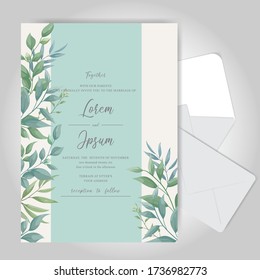  Greenery Watercolor Wedding Cards with Elegant Foliage