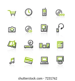 green-gray e-shop icons