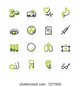 green-gray medicine icons