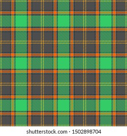 Green,Gray,Orange and Yellow Tartan Plaid Scottish Seamless Pattern. Texture from tartan, plaid, tablecloths, shirts, clothes, dresses, bedding, blankets and other textile.