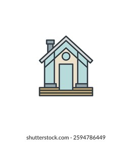 Greenhouse Building icon symbol vector illustration isolated on white background