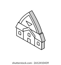 greenhouse building isometric icon vector. greenhouse building sign. isolated symbol illustration