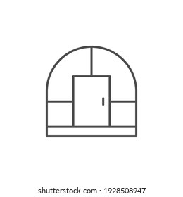 Greenhouse building line outline icon