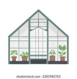 greenhouse design symbolizes growth and nature isolated