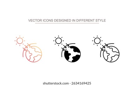 Greenhouse Effect icon design with white background stock illustration