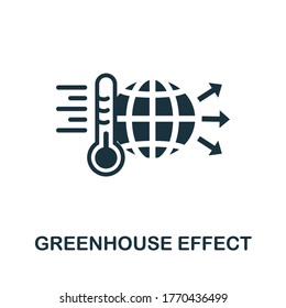 Greenhouse Effect icon. Simple element from global warming collection. Creative Greenhouse Effect icon for web design, templates, infographics and more