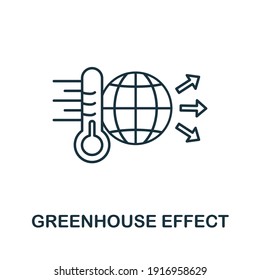 Greenhouse Effect icon. Simple element from global warming collection. Creative Greenhouse Effect icon for web design, templates, infographics and more