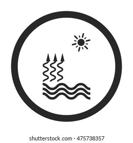 Greenhouse effect symbol sign simple icon on background